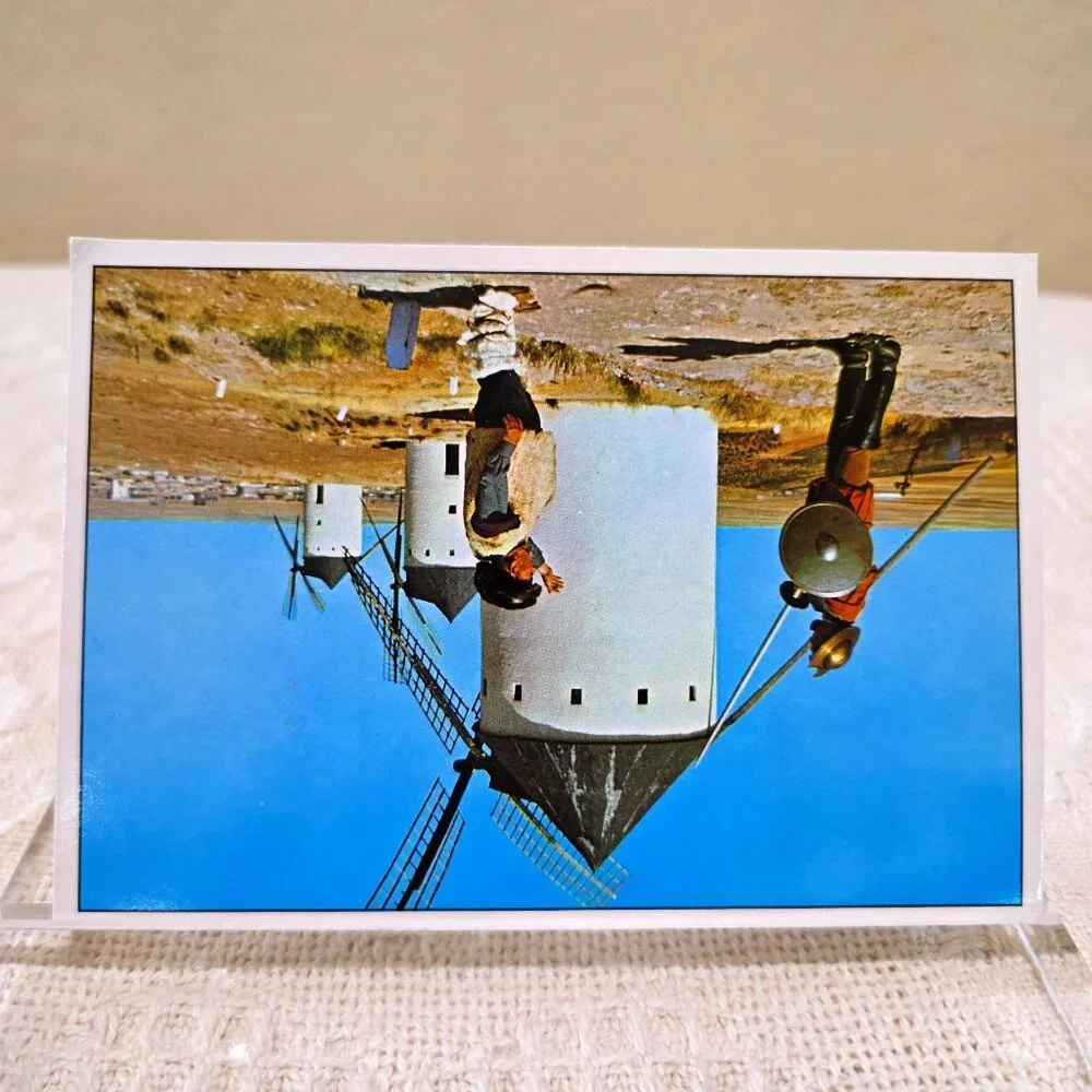 Vintage Alcazar de San Juan Spain Cuidad Real Windmill Spanish Postcard Unp